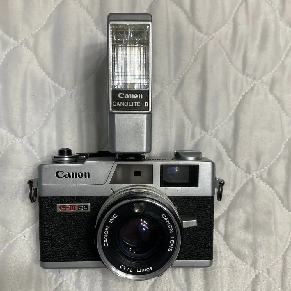 Canon 35mm Camera and Flash